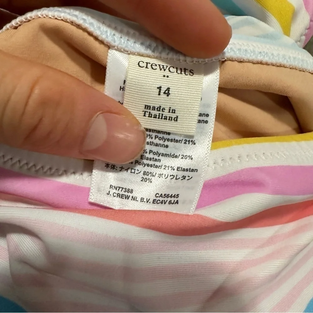 NWOT j crew Girls' striped bow bikini bottoms